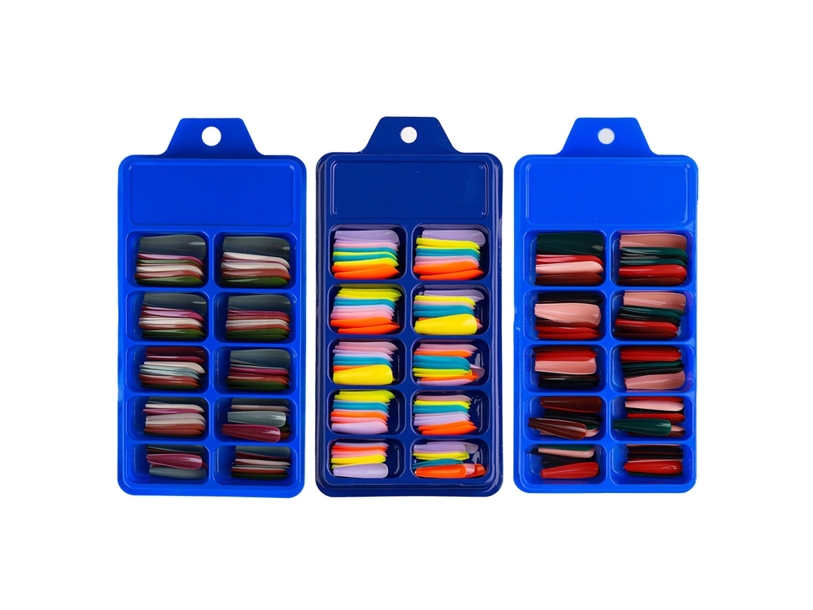 Unhas Falsas De Caixão 300Pcs Unhas Acrílicas Cobertura Completa Pontas De Unhas Falsas Artificiais 10 Tamanhos Unhas Falsas Estilo 5 ZMDECQNA