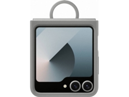 Capa SAMSUNG de Silicone com Anel Z Flip 7 FE / Z Flip 6 (Outlet Caixa Aberta - Cinzento)