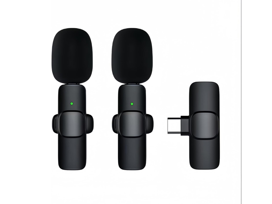 Microfone De Lapela Profissional Sem Fio De Lapela - Microfone Condensador Omnidirecional Sem Fio Para Gravação (preto)