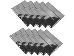 Didiseaon Pages Suplementares Para Álbum De Timbres Noir 10pcs Em Pet 3 Compartimentos Élégants Et Protection