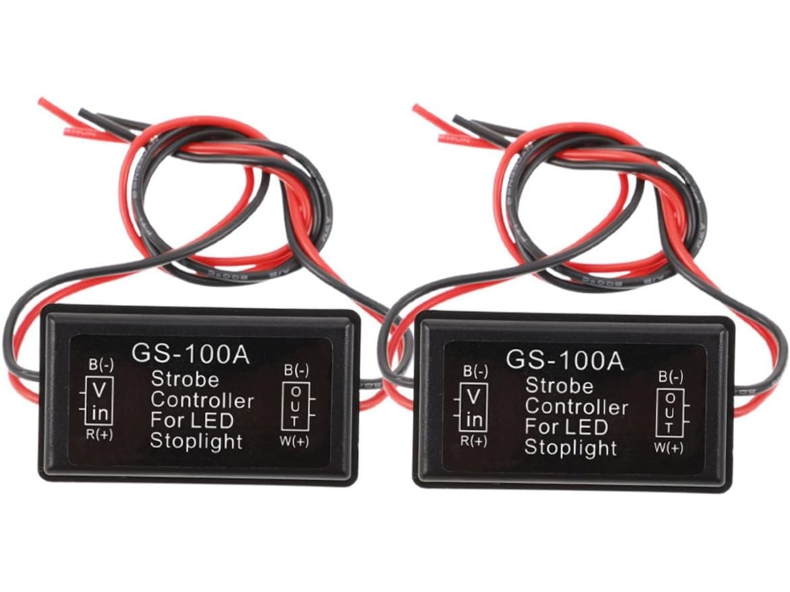 Controlador De Luz Freio Estroboscópica Led Zerodeko 12v 2a Em Plástico Abs Preto, Maior Segurança E Visibilidade Para