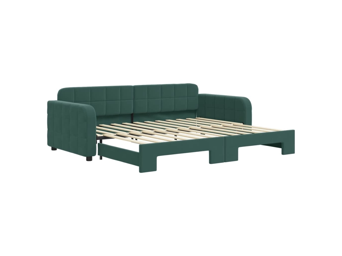 Daybed With Trundle, Daybeds With Trundles Vidaxl Verde Veludo (90 X 200 Cm)
