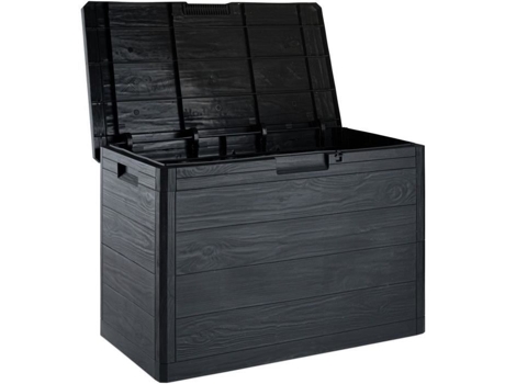 Cofre De Arrumação Toomax Em Resina 160 Litros Cinza Woodys 77,5 X 44,5 X 52,7 Cm