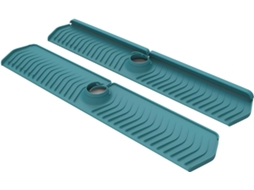 Bandeja Coletora De Silicone Flexível Para Torneiras, 14cm De Largura, Inclui Ralo Inclinado, Compatível Com Diversos