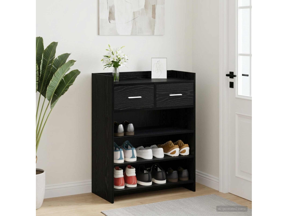 Vidaxl Armário De Sapatos 73,5 X 36 X 92 Cm Derivados De Madeira