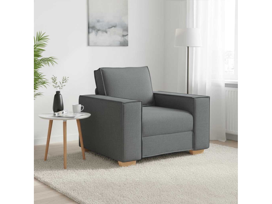 Vidaxl Sofá-cadeira Cinza Escuro 100x78x84 Cm Tecido