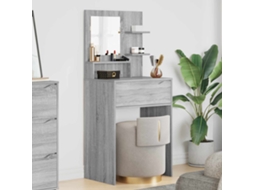 Vidaxl Mesas De Maquiagem Para Quarto Cinza Sonoma 80 X 39,6 X 135 Cm