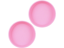 Conjunto De 2 Formas Redondas De Silicone Para Bolos, 20 Cm