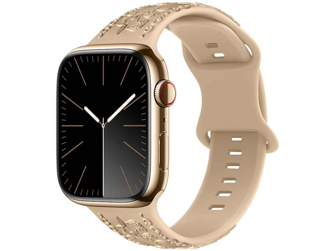 Bracelete Para Apple Watch 42/44/45/46/49mm Chá Com Leite Cuich
