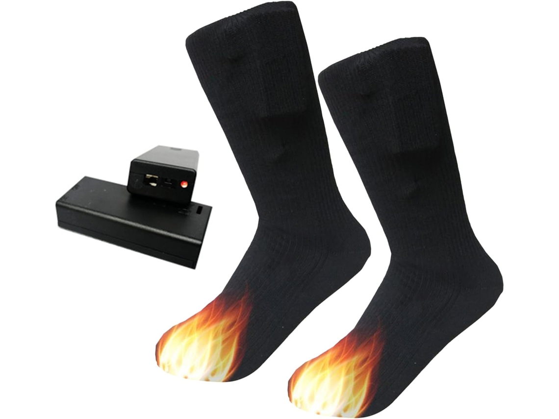 Meias Aquecidas E Laváveis Meias Aquecidas De Malha Ideais Para Inverno, Snowboard, Esportes Ao Ar Livre, Casa, Viagens, Família E Amigos. Gokoco