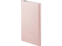 Powerbank MUVIT MUCHP0087 (5000 mAh - 1 USB - 1 Micro-USB - Rosa)