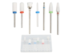 7pcs Brocas De Broca De Unha Profissional Com Ajuste De Rugosidade Para Limpeza, Modelagem E Corte