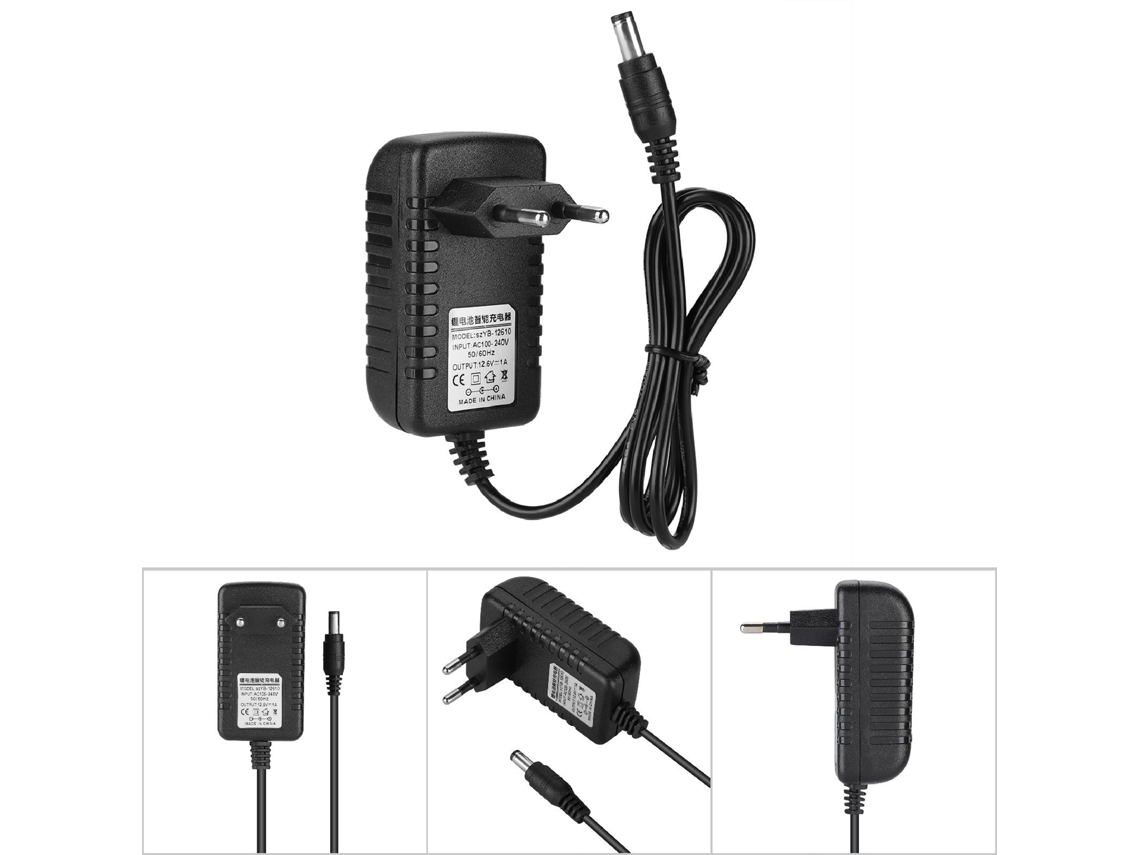 Lurelia Carregador De Bateria 100-240v 12,6v 1a 240v Para Baterias De Lítio Com Proteção