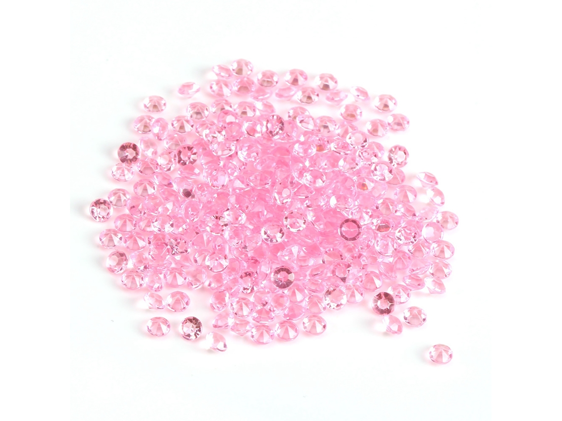 Laxiscreed Conjunto De 1000 Peças De Contas De Acrílico Transparentes De 4mm Para Decoração E Diy Rosa