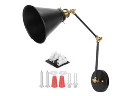 2026 lâmpada de Parede Vintage Industrial E27 com Braço Ajustável Luz de Leitura de Quarto Ac85‑265v