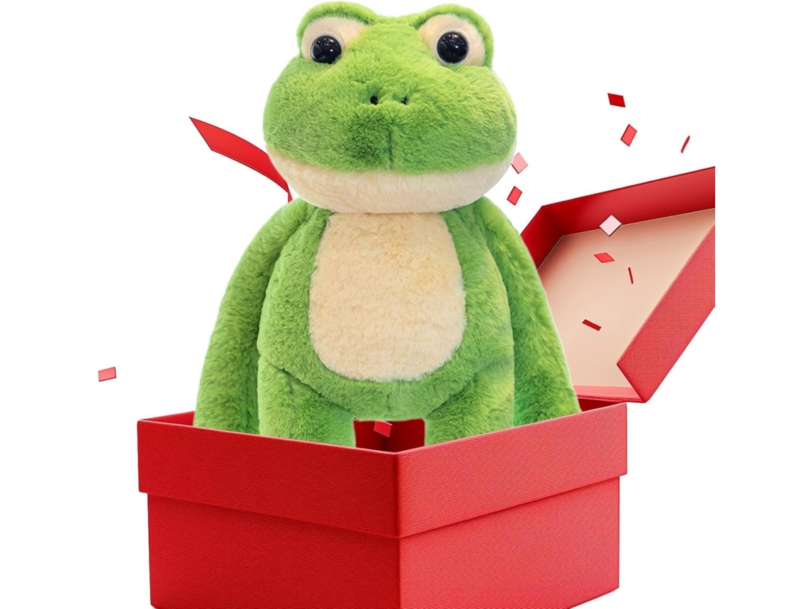 Sapo De Pelúcia Tímido Com Olhos - Uso Prático E Funcional