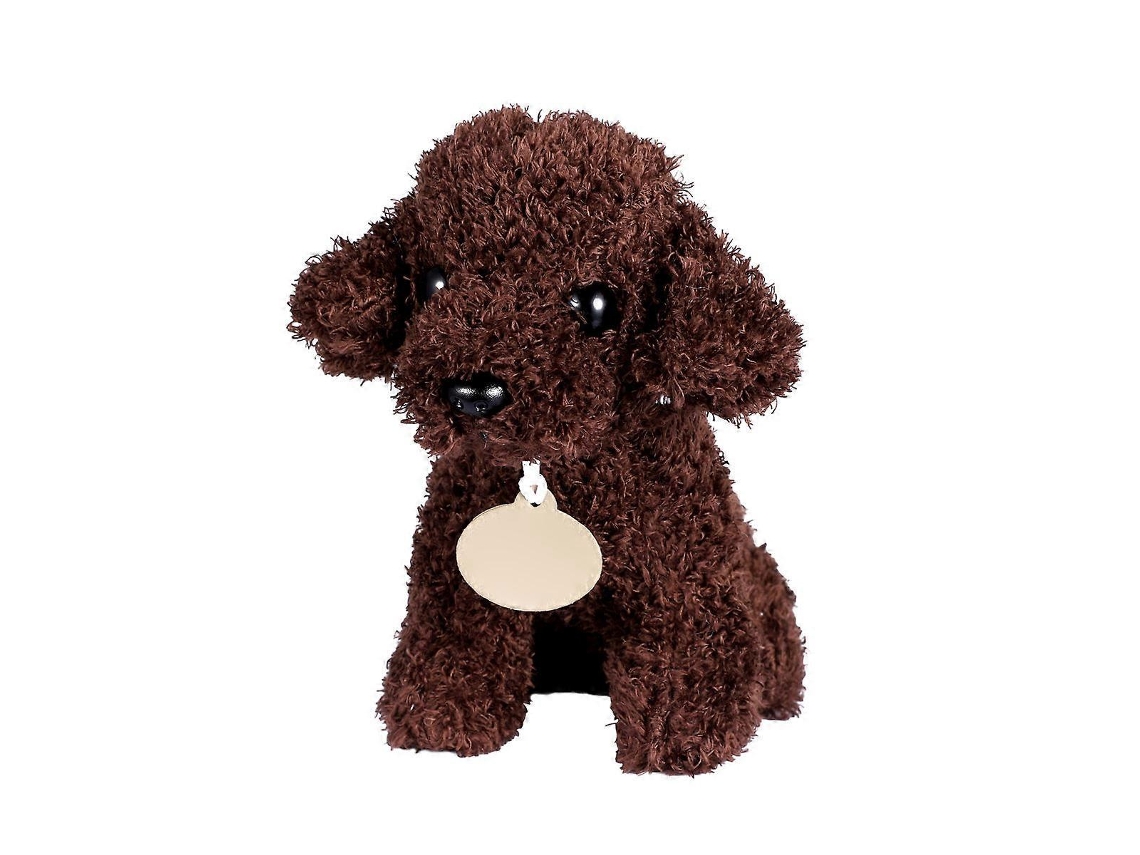 Boneco De Pelúcia Cão Poodle Marrom, Macio, Presente