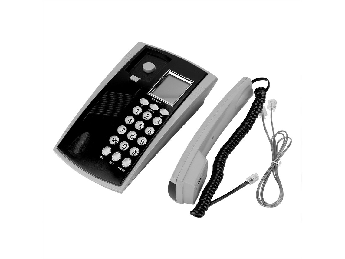 Aetheria telefone com Fio Kx T071cid com Alto falante Gravador de Voz Rj45 Preto (6p2c)