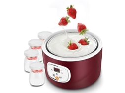 Iogurteira Elétrica De 1 Litro Com Tempo De Fermentação Ajustável, Revestimento Em Aço Inoxidável, Capacidade Para 4 Xícaras.