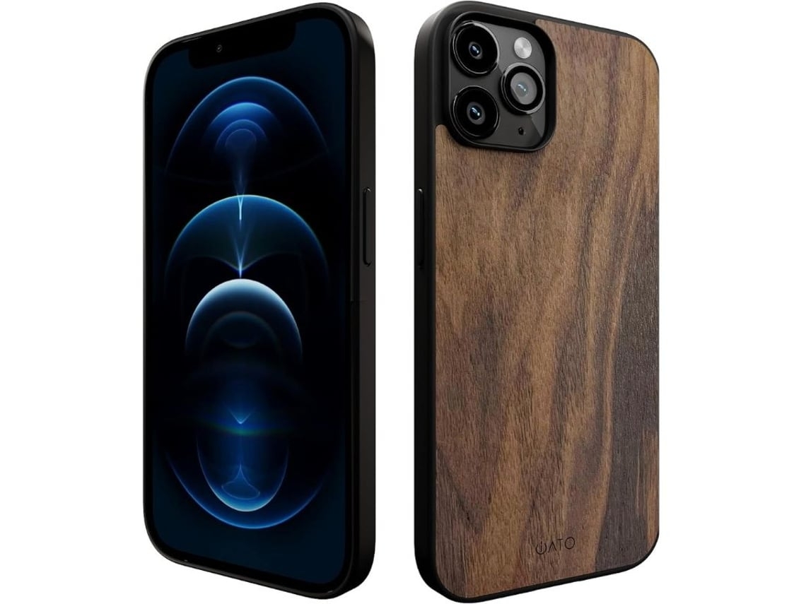 Capa Nogueira para iPhone 13 pro max VEANXIN Madeira Castanho