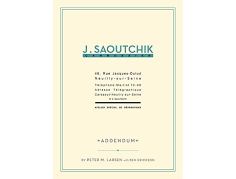 Livro J Saoutchik Carrossier Addendum Volume 1 de Peter M Larsen Ben Erickson (Inglês)