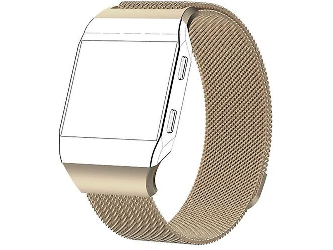 Pulseira De Relógio Lurelia Para Fitbit Ionic Milanese Champagne Gold