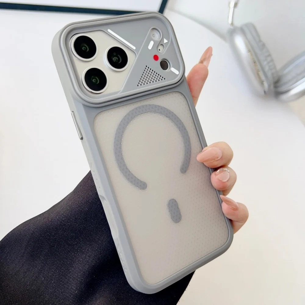 Capa Magsafe Semitransparente Para Iphone 15, Com Bordas Macias E Resistente A Impactos.