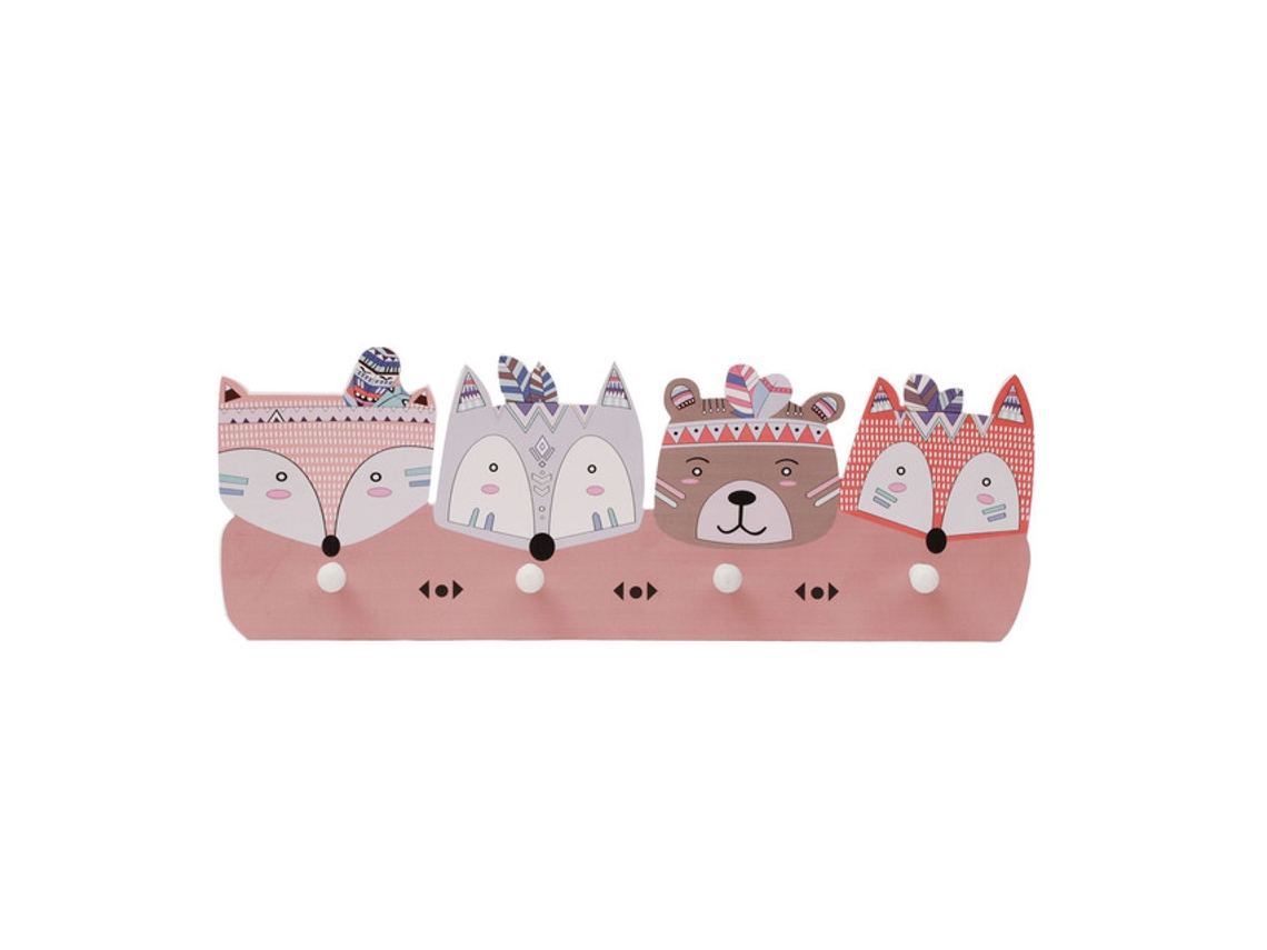 Cabide para o Quarto, Toalheiro, Decoração de Parede Infantil, Cabide Infantil Fofo com 4 Ganchos DUREFORWARD