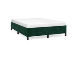 Estrutura de Cama Sem Colchão Veludo Verde Escuro MAISON EXCLUSIVE (140x190 cm)