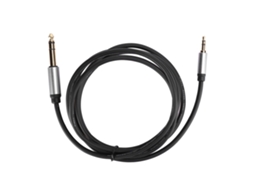 Cabo Adaptador Áudio 3,5 Mm para 6,5 Mm, Alta Qualidade AQUAFORGE (1,8 M)
