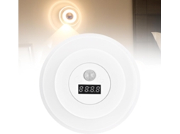 Luminária Noturna Inteligente Com Sensor De Movimento Led, Relógio