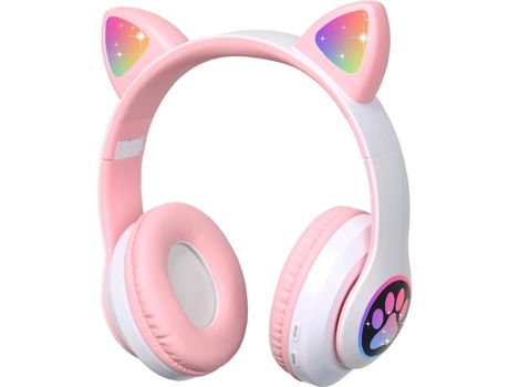 Bluetooth sem fio gato orelha fones de ouvido dobrável menina fones de ouvido bluetooth para crianças som estéreo fone de ouvido de áudio em u424