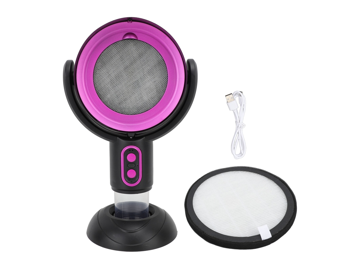 Exaustor de Cozinha Portátil de Mesa, 2 Velocidades, Íons Negativos, Usb 5v 8w Preto e Roxo | S/MARCA