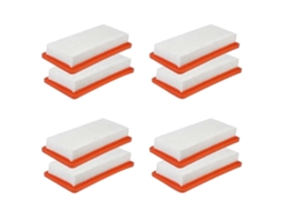 Conjunto De 8 Filtros Hepa Para Aspiradores Karcher Ds5500, Ds6000, Ds5600 E Ds5800. Peças De Reposição Para Filtros Hepa Karcher 6.414-631.0._glo