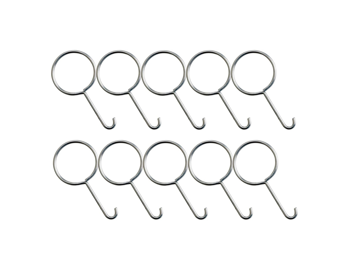 Conjunto De 10 Ganchos De Elevação Em Aço Inoxidável Com Design Ergonômico.