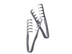 Pente de Modelagem com Dentes Largos e Macios, Pente de Modelagem com Textura Macia, Pente para Franja MDUG (conjunto Prateado de 2 Peças)
