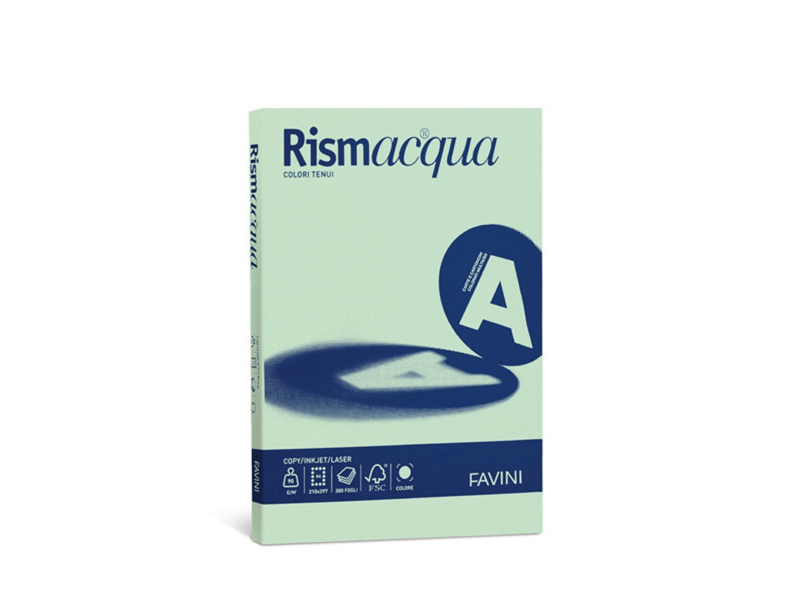 Papel FAVINI Rismacqua para impressora jato de tinta A3 297X420 Mm 200 folhas verde