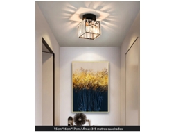 (quadrado Preto) Lustre De Cristal Nórdico Moderno, Estilo Minimalista