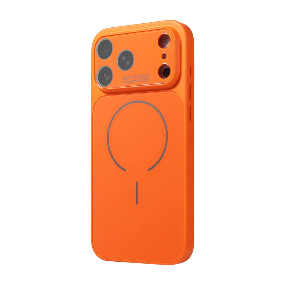 (iphone 16 Pro Max, Laranja) Capa Protetora Magnética Magsafe Para Iphone, Compatível Com Carregamento Sem Fio.
