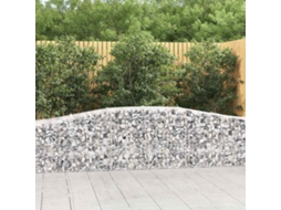 Vidaxl Cestos Gabião Arqueados 20pcs 400x50x60/80 Cm Ferro Galvanizado