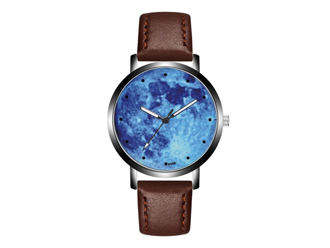 Relógio de pulso unissex Zhoulianfa Quartz K056-h marrom escuro