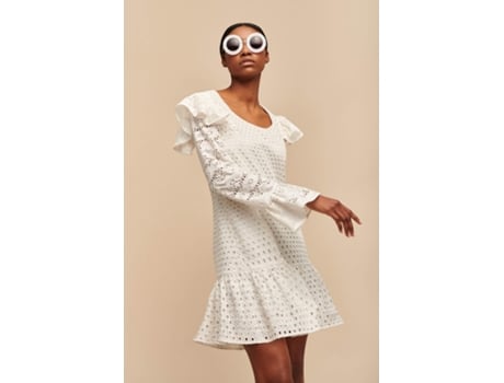 Vestido CYRANA Bequia Poliéster para Mulher (M - Branco)