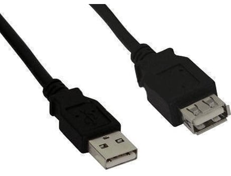 Cabo de Dados INLINE (USB - 1 m - Preto)