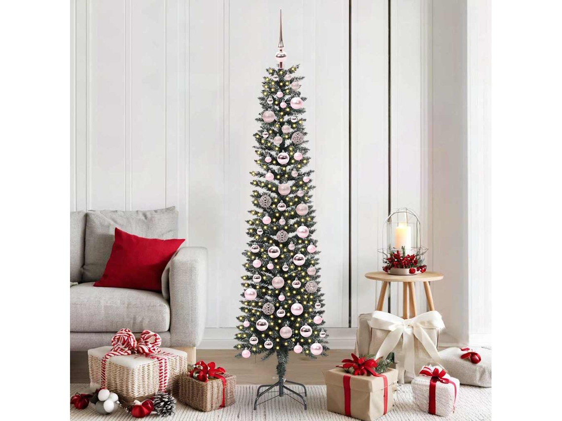 Vidaxl Árvore De Natal Artificial Verde 180 Cm Pvc, Plástico E Aço