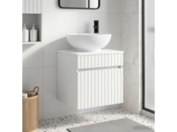 Vidaxl Vanidade De Pia De Parede Branco Brilhante 49 X 44,5 X 66,5 Cm