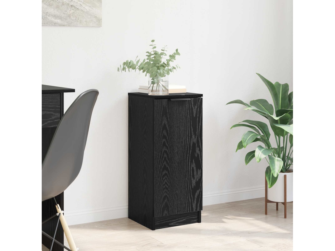 Vidaxl Buffet Carvalho Preto 30 X 30 X 70 Cm Madeira Processada