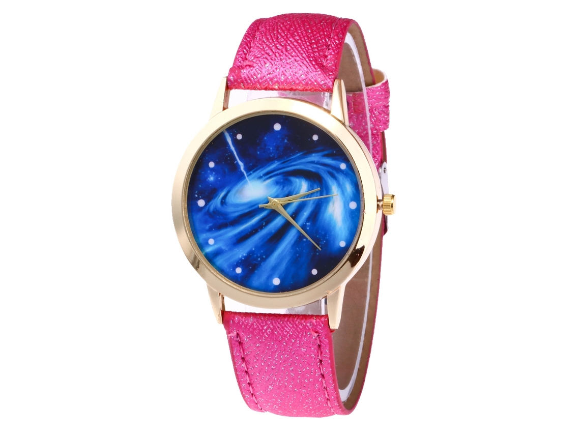 Relógio de Pulso Casal Analógico de Quartzo com Pulseira de Couro Pu Estilo Moderno (vermelho Rose)