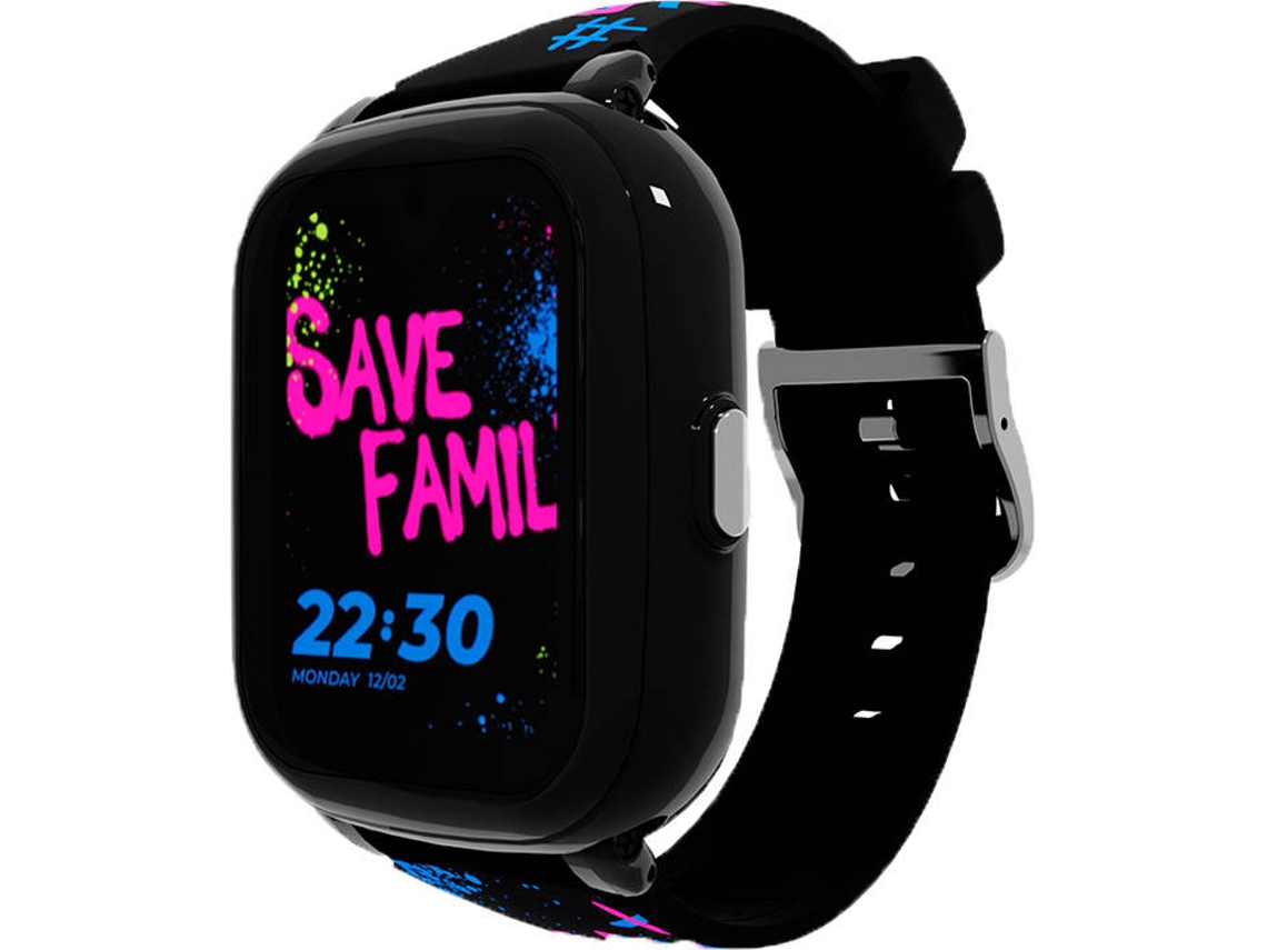 Smartwatch SAVEFAMILY Iconic Plus 2 Streamer para Crianças (Silicone - Preto)