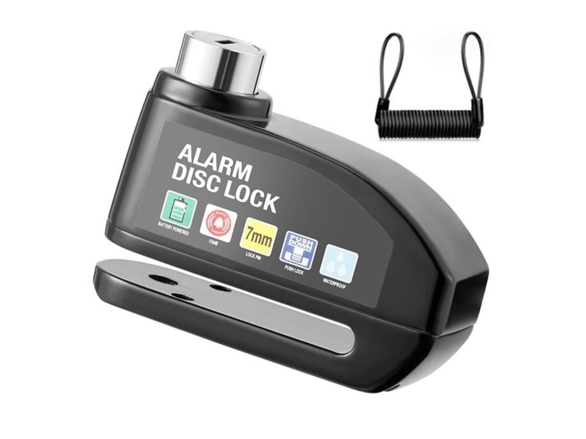 Bloqueio Anti roubo para Travão de Disco Moto com Alarme 130db Detector de Vibração de Alta Sensibilidade, Durável, Utilização Multifunci STELASPLEN