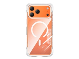 Capa De Celular Magnética Em Acrílico Transparente Com Airbag Selado A Vácuo Para Iphone 17 Pro Max